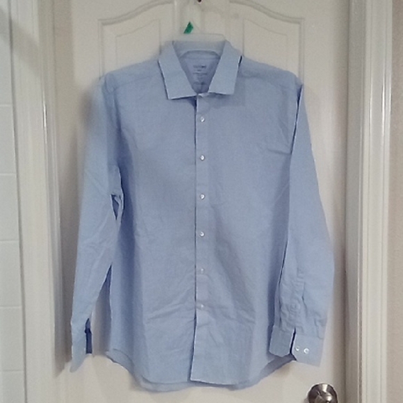 Classic Sky Blue Men's Dress Shirt - Picture 1 of 8